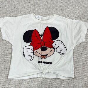 Zara Disney Kids White and Red Minnie Mouse Tee